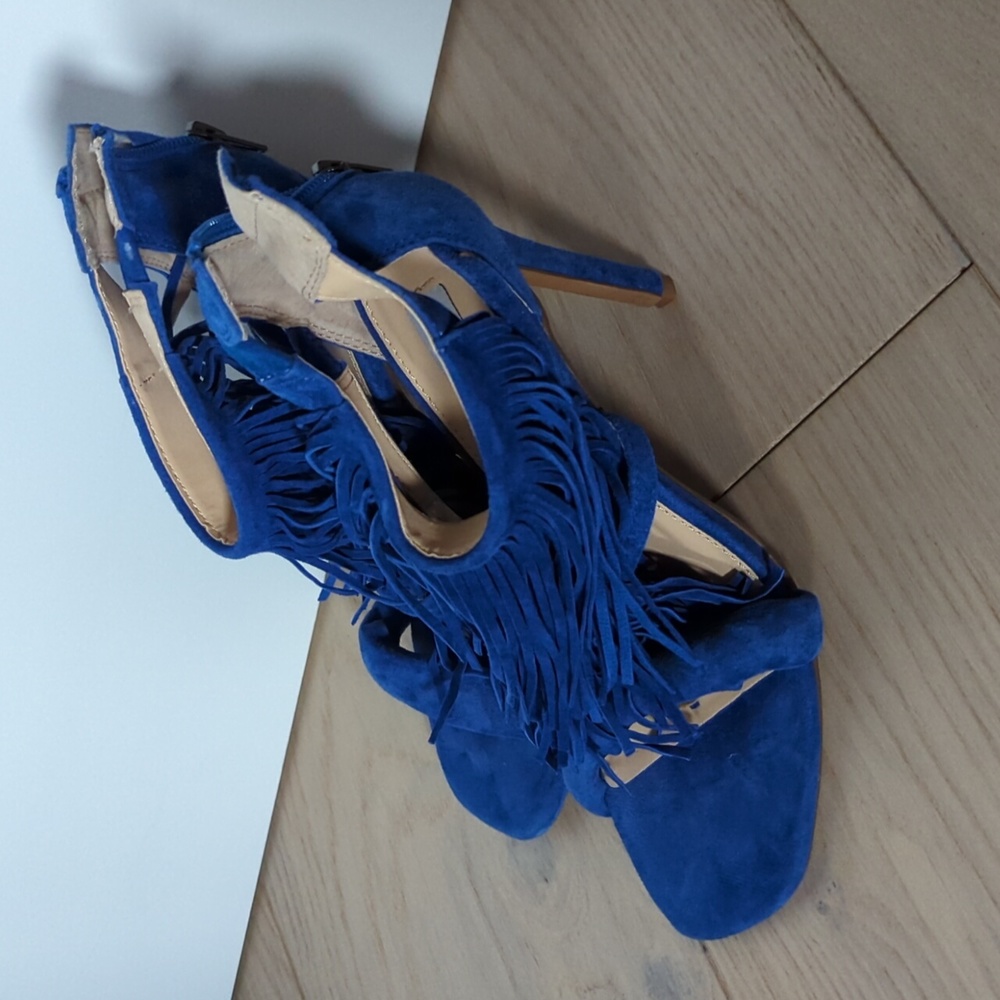 Cobalt blue 'Fringly' Steve Madden heels